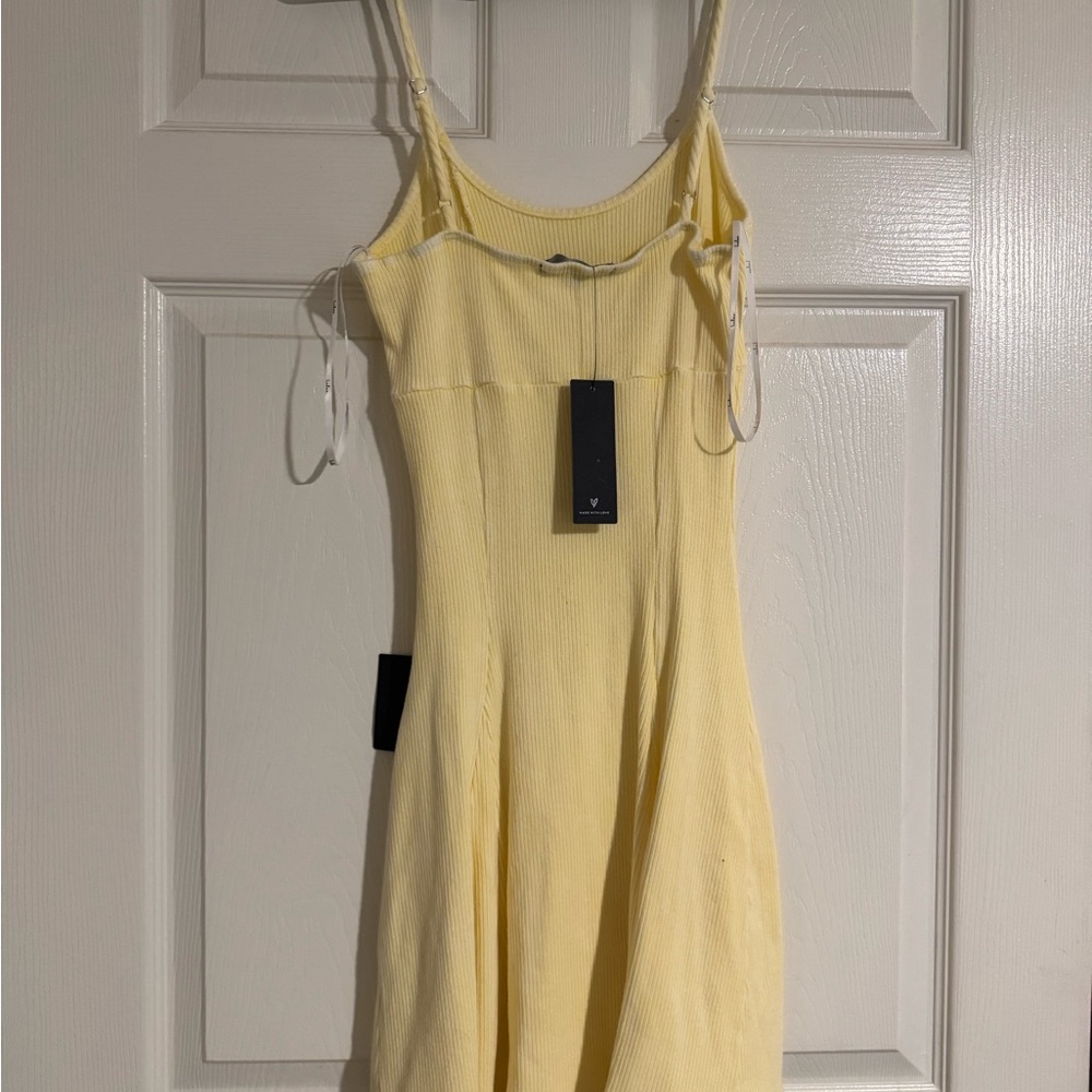 Lulu's Soft Yellow Mini Dress - Picture 5 of 5